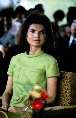 Pictures of Jackie Kennedy dress - jackie-kennedy wearing green.jpg